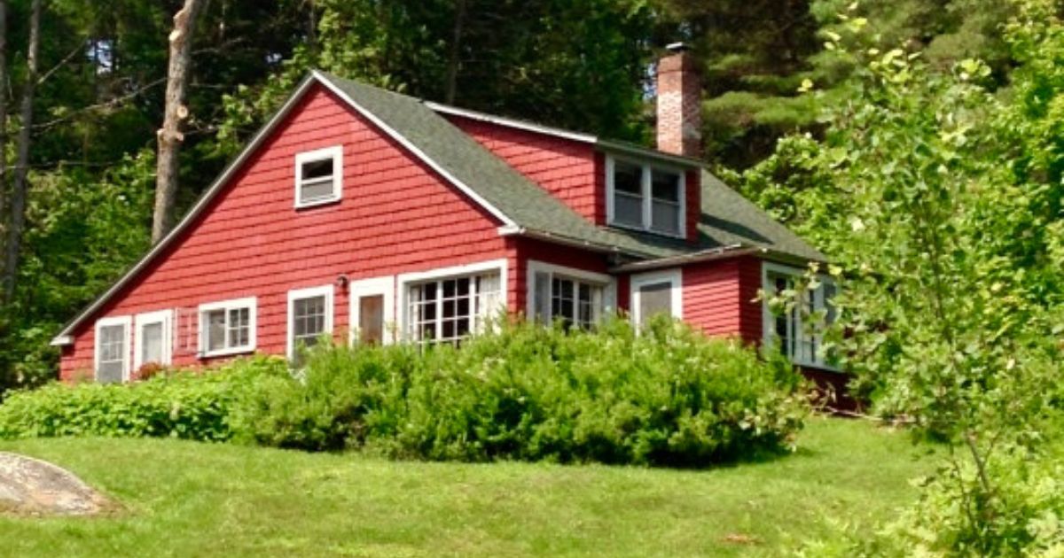 Red cabin on Lake Caspian Vermont